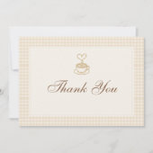 Carte De Remerciements Gingham Baby is Brewing Coffee Baby Shower (Devant)