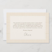 Carte De Remerciements Gingham Baby is Brewing Coffee Baby Shower (Dos)