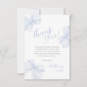 Carte De Remerciements Gingham Blue Bow Baby Shower Thank You Card (Devant)