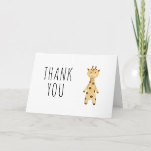 Carte De Remerciements Girafe mignonne