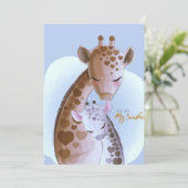 Carte De Remerciements Giraffe Lover Cute Giraffes (Debout devant)