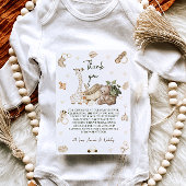 Carte De Remerciements Giraffe & Ours Baby shower Boho neutre