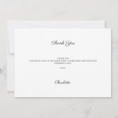 Carte De Remerciements Girl photo pink florals cross First Communion  (Dos)