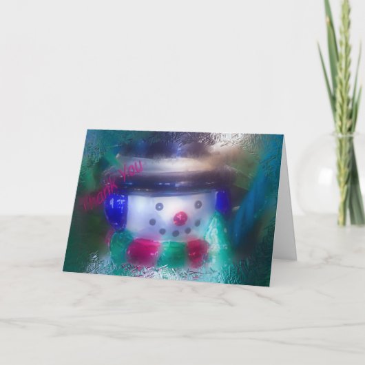 Carte de remerciements givré (Devant)