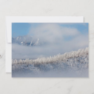 Carte De Remerciements Givre et brouillard dans les montagnes