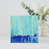 Carte De Remerciements 'Glace Blue (Debout devant)