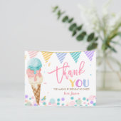 Carte De Remerciements Glace colorée (Debout devant)