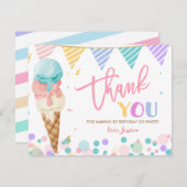 Carte De Remerciements Glace colorée (Devant / Derrière)