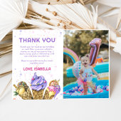 Carte De Remerciements Glace Cream Girls Birthday Party Photo