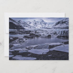 Carte De Remerciements Glace et neige Glacier Sólheimajökull, Islande