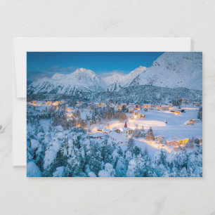 Carte De Remerciements Glace et neige Graubunden, Engadin, Suisse