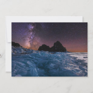 Carte De Remerciements Glace et neige   Lac Baïkal, Sibérie, Russie