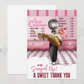 Carte De Remerciements Glace Mariage Remerciements Ramassés (Devant / Derrière)