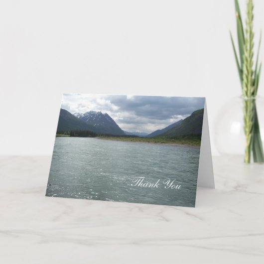 Carte De Remerciements Glaciers et lac de l'Alaska (Devant)