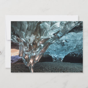 Carte De Remerciements Glaçon de glace dans une grotte de glace
