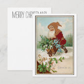 Carte De Remerciements Glaedelig Jul Vintage (Devant / Derrière)