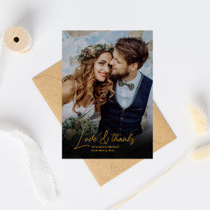 Carte De Remerciements Glam Art Déco Black Gatsby 1920 Style Mariage