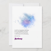 Carte De Remerciements Glam Chic Retro Martini Galaxy Glass Design (Dos)