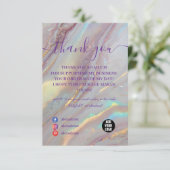 Carte De Remerciements Glam Iridescent Luxury Style (Debout devant)