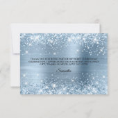 Carte De Remerciements Glitterie Léger Bleu Foil Douce 16 (Dos)