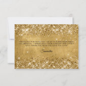Carte De Remerciements Glittery Gold 50e anniversaire (Dos)