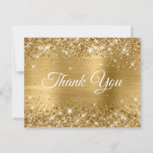 Carte De Remerciements Glittery Gold Foil 40e anniversaire (Devant)