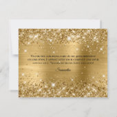 Carte De Remerciements Glittery Gold Foil 40e anniversaire (Dos)
