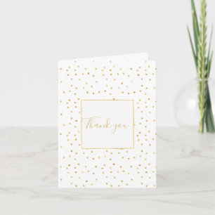 Carte De Remerciements Glitzy Gold Confetti