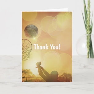Carte De Remerciements Goal Shooter Themed Netball Thank You