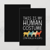 Carte De Remerciements Goat Halloween (Devant / Derrière)