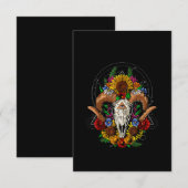 Carte De Remerciements Goat Skull (Devant / Derrière)