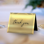 Carte De Remerciements Gold Bar Mariage élégant