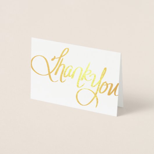 Carte de remerciements Gold Foil - Calligraphie ma (Devant)