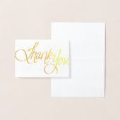 Carte de remerciements Gold Foil - Calligraphie ma (Affichage)