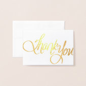 Carte de remerciements Gold Foil - Calligraphie ma (Devant avec enveloppe)