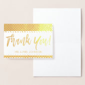 Carte de remerciements Gold Foil de la mariée et d (Affichage)