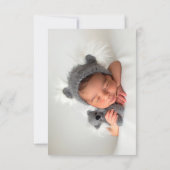 Carte De Remerciements Gold Green Eucalyptus Boy Baptism (Dos)