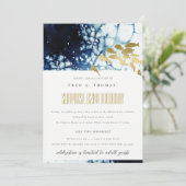 Carte De Remerciements Gold Navy Poissons sous-marins N'importe quel âge  (Debout devant)