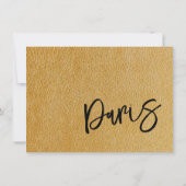 Carte De Remerciements Gold Paris Passport (Dos)