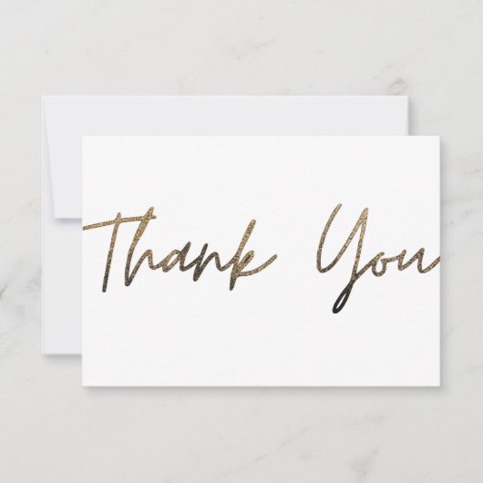 Carte de remerciements Gold Sparkle (Devant)