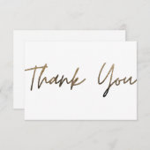 Carte de remerciements Gold Sparkle (Devant / Derrière)