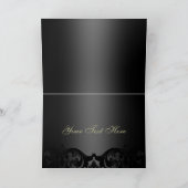 Carte de remerciements Gold Swirl Damask (Intérieur)