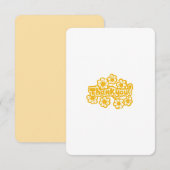 Carte De Remerciements Golden Flowers  (Devant / Derrière)