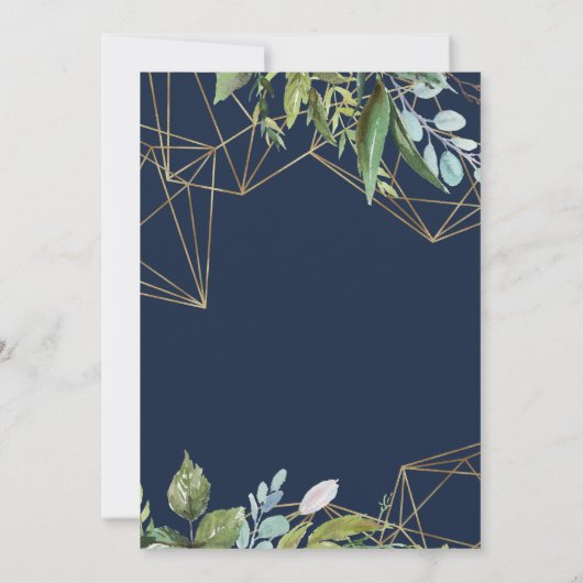 Carte De Remerciements Golden Foliage Photo Enregistrer l'invitation Date (Dos)