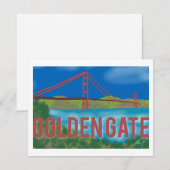 Carte De Remerciements Golden Gate (Devant / Derrière)
