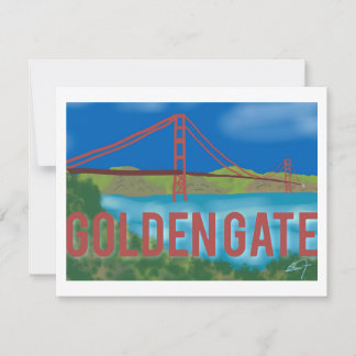 Carte De Remerciements Golden Gate