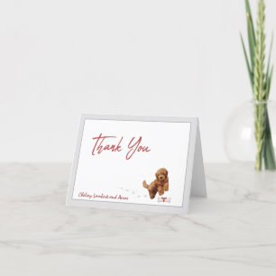 Carte De Remerciements Goldendoodle Chien Chien Chien Personnaliser le Ru
