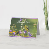 Carte De Remerciements Goldfinch Spring Garden Wedding (Devant)