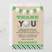 Carte De Remerciements Golf Ball N'Importe Quel Âge Anniversaire (Devant)