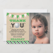 Carte De Remerciements Golf Ball N'importe quel âge Photo anniversaire (Devant)